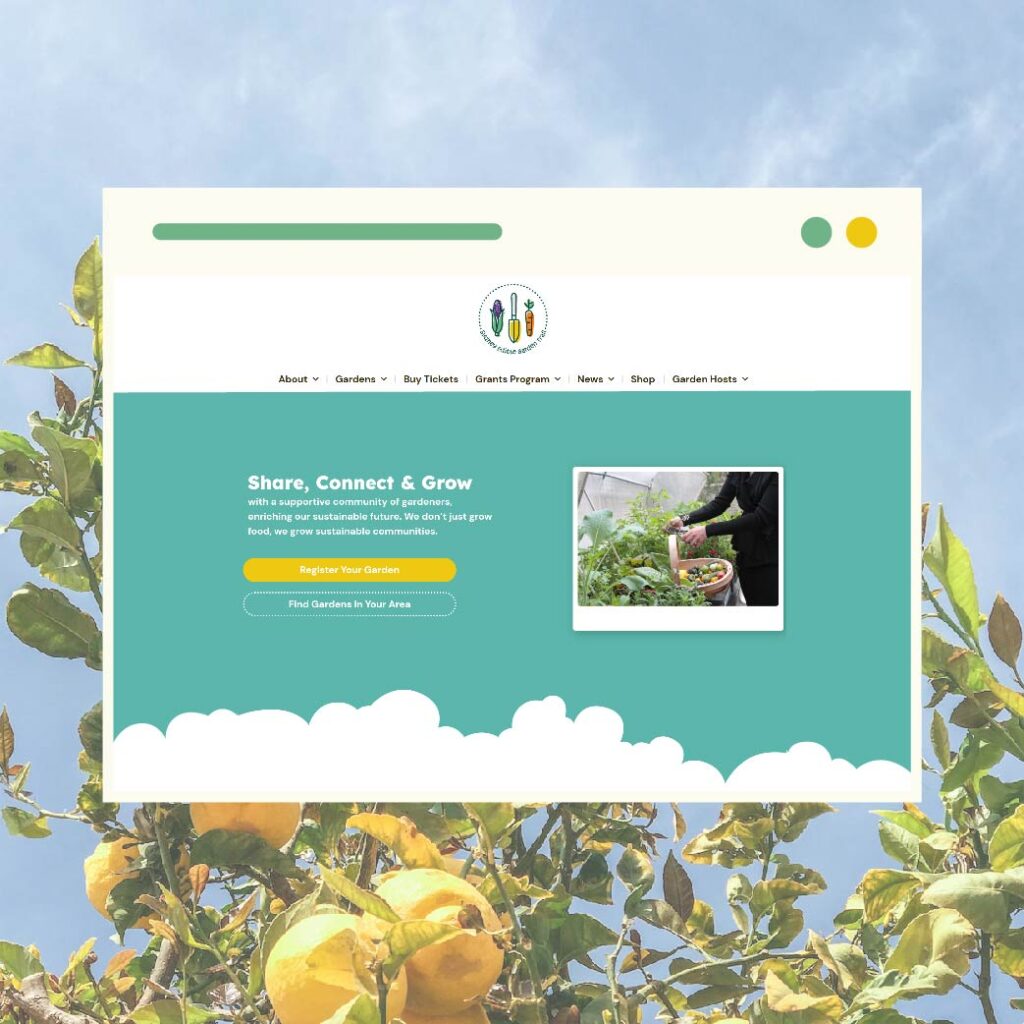 website development for sydney edible garden trail